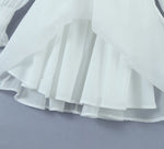 Women White Sexy Tulle Dress Summer Sexy Pleated Tube Top Cami Dress