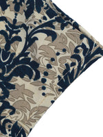 Damask Print Cap Sleeve Blouse