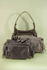 Fame Multi Pocket Leather Shoulder Bag