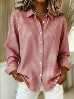 Full Size Plaid Button Up Long Sleeve Shirt Plus Size