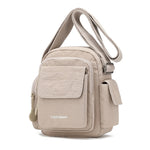 Multi-Pocket Lightweight Nylon Crossbody Bag