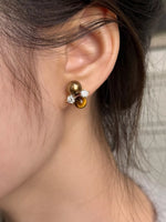 Tiger Eye Stud Earrings