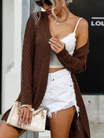 Cable Knit Open Front Cardigan