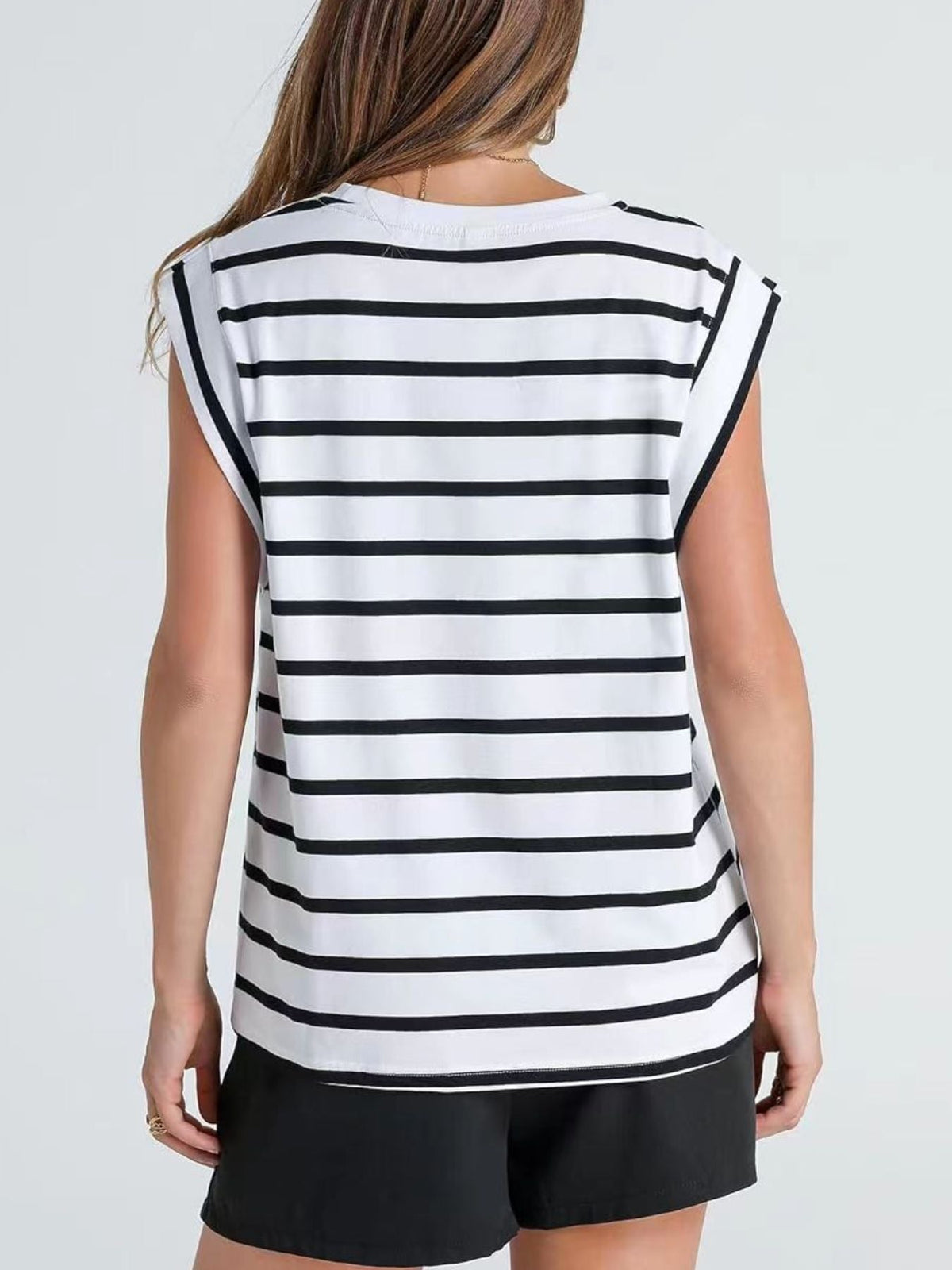 Striped Round Neck Tank