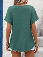 Lace Trim Short Sleeve T-Shirt