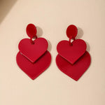 Acrylic Heart Drop Earrings