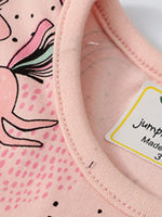 Children's Unicorn Print Round Neck Summer Dress