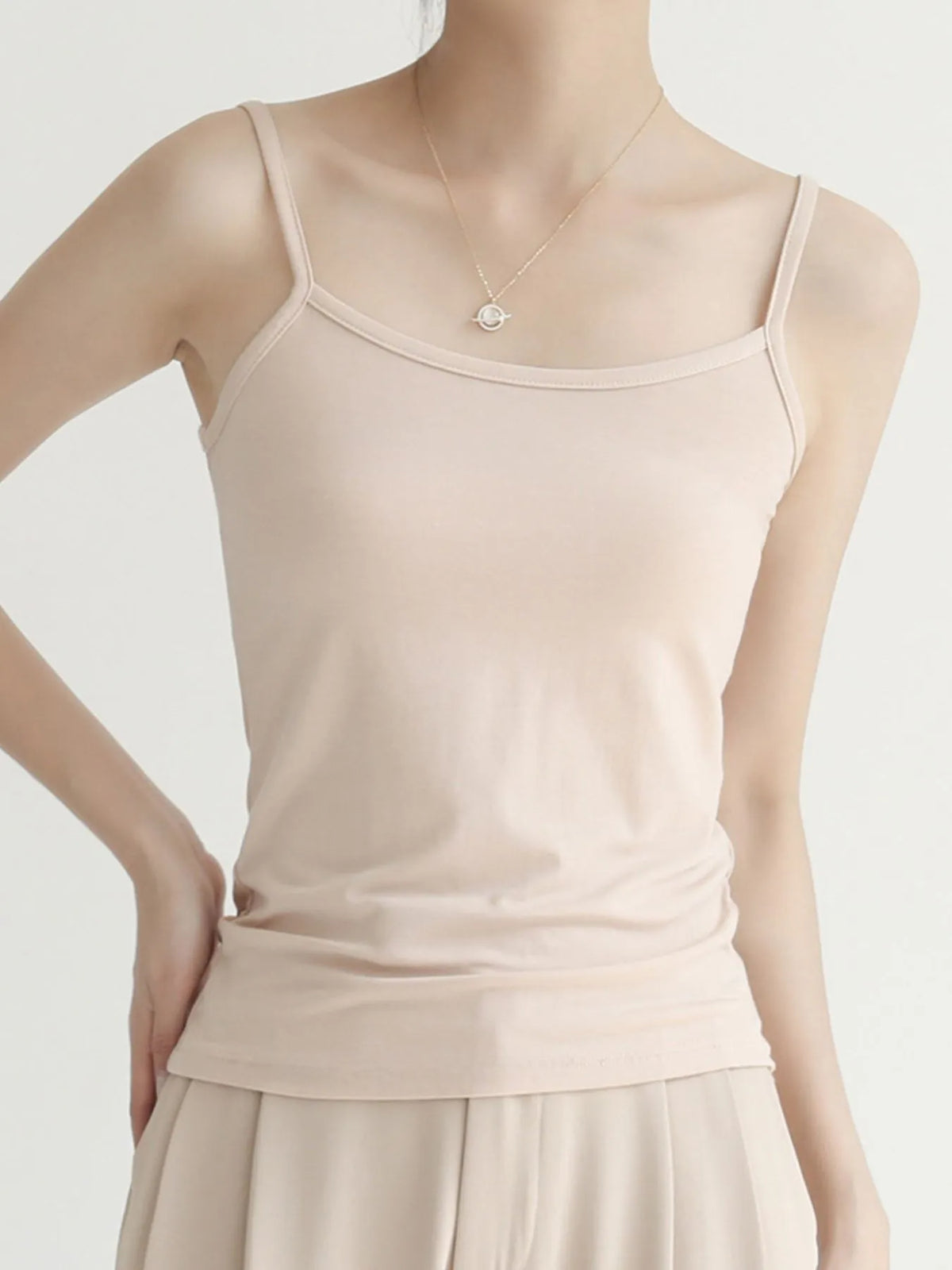 Solid Color Scoop Neck Cami