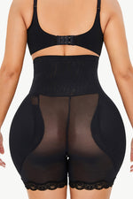 Full Size Lace Trim Pull-On Lifting Shaping Shorts - Ladyez