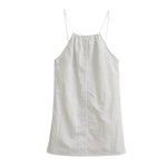 Summer Women Clothing Sexy Halter White Nylon Short Dress