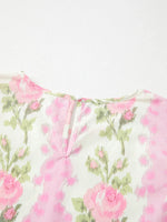 Floral Print Ruffled Sleeve Blouse