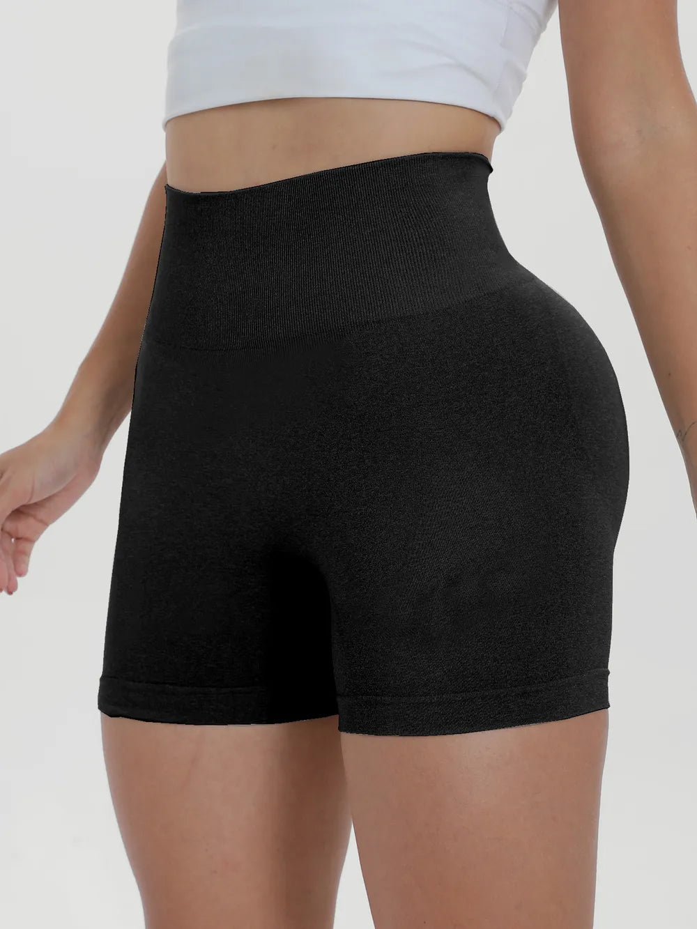 High Waist Active Shorts - Ladyez