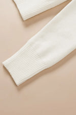 Ruched Sweetheart Neck Long Sleeve Sweater