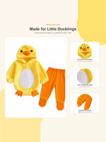 Children's Duck Hooded Bodysuit and Pants Two-Piece Set