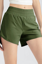 Elastic Waist Active Shorts - Ladyez