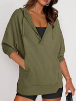 Drawstring Kangaroo Pocket Long Sleeve Hoodie