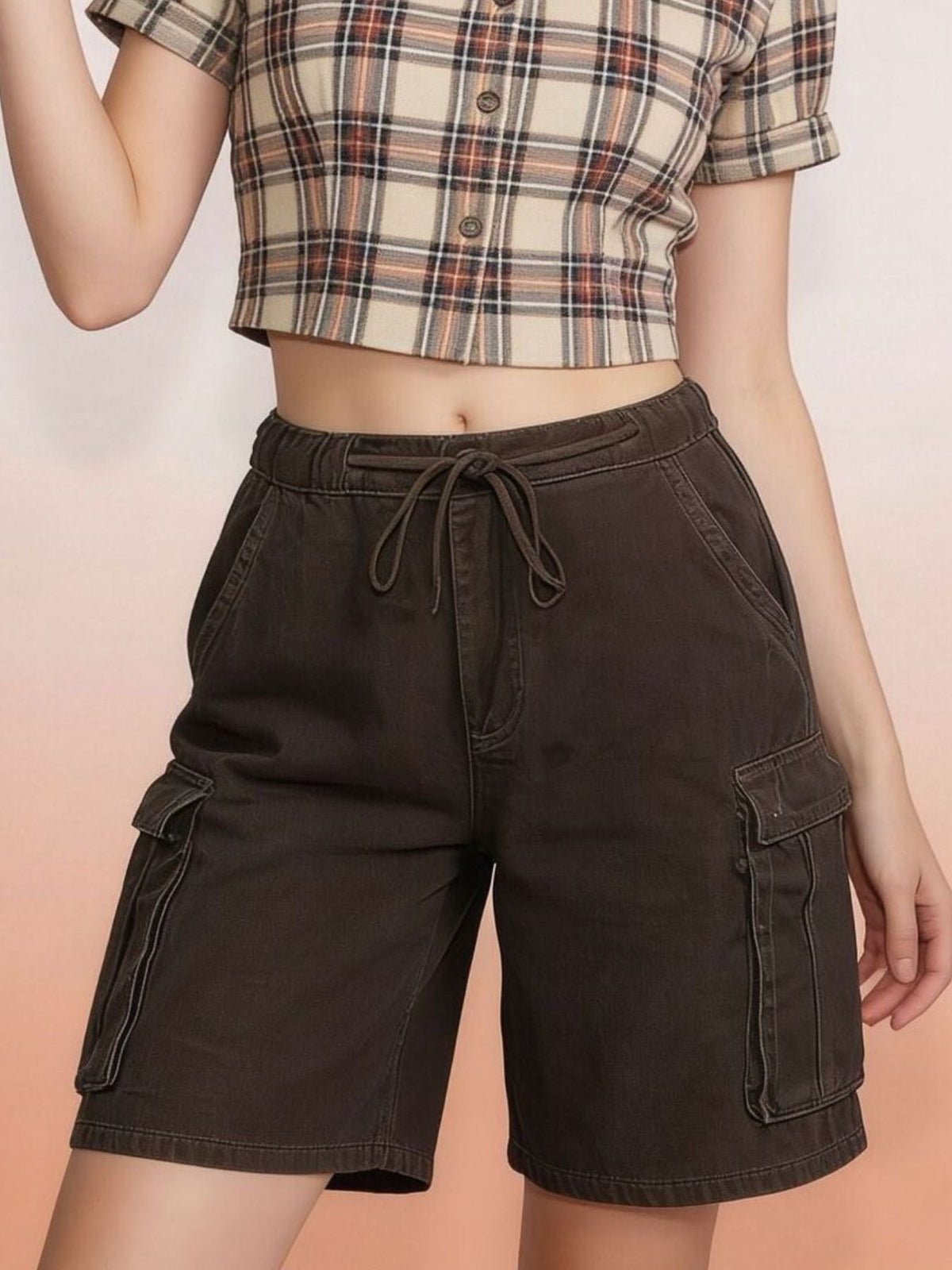 Cargo Shorts with Drawstring
