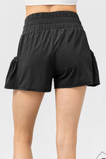 Elastic Waist Pocketed Active Shorts - Ladyez