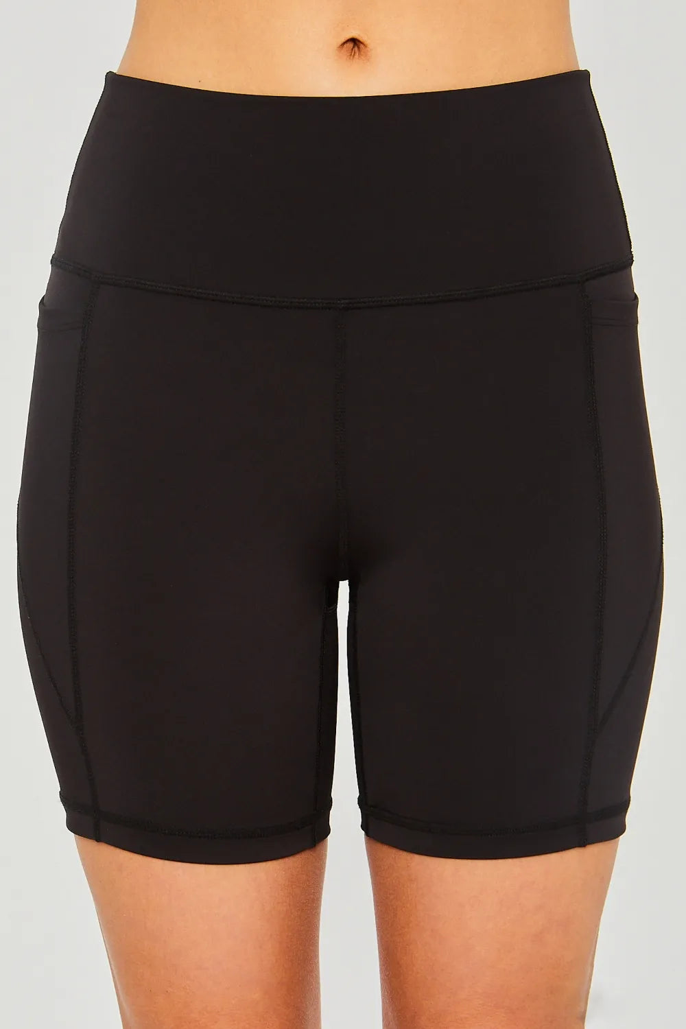 Love Tree High Waist Seam Detail Active Shorts - Ladyez