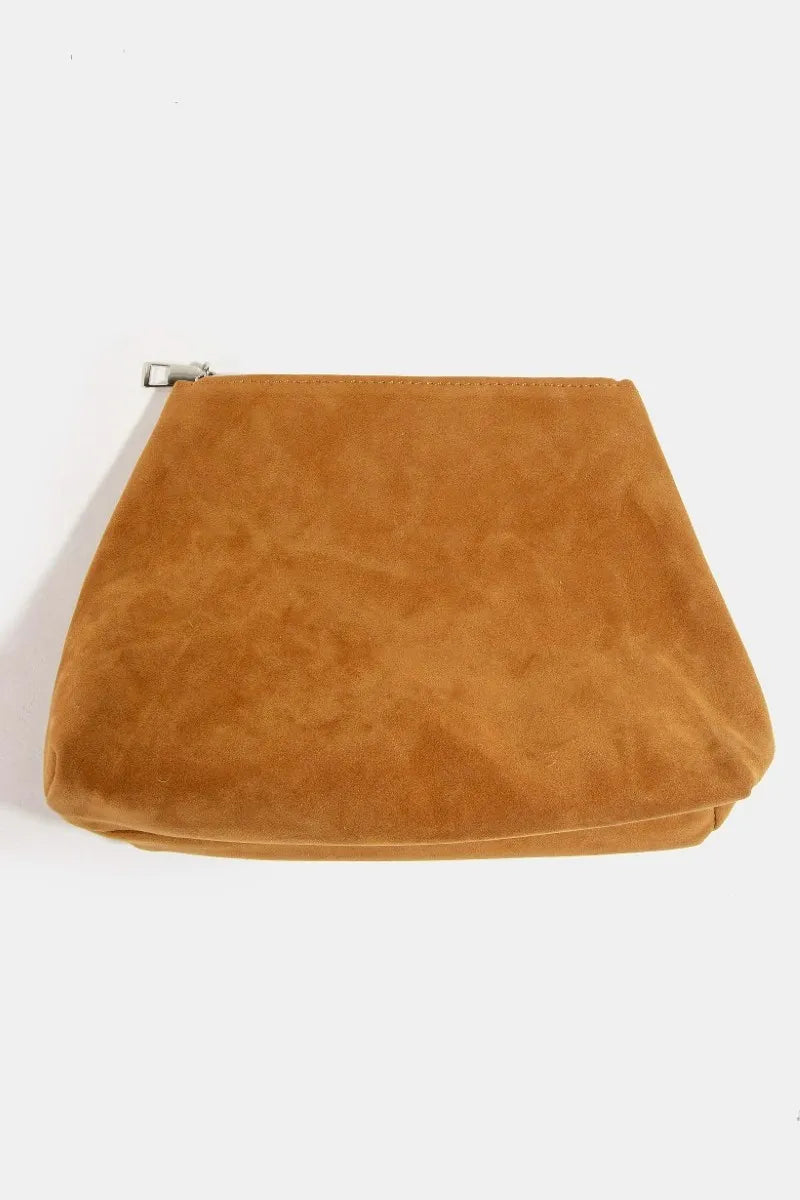 Fame Layered Fringe Detail Suede Hobo Bag