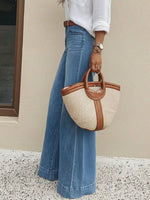 High-Waisted Wide Leg Jeans