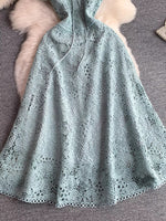 Lace Sleeveless A-Line Dress