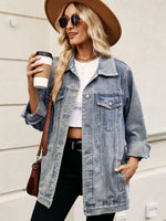 Button Up Long Sleeve Denim Jacket