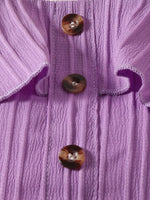 Children's Ribbed Ruffle Trim Top & Shorts Set