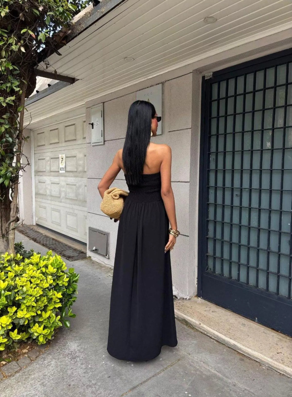 Strapless Smocked Maxi Dress