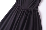 French Retro Lace Bowknot Decoration Square Collar Vest Dress Cami Dress Summer Slim Fit A Line Dress Women