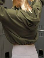 Half-Zip Dropped Shoulder Hoodie