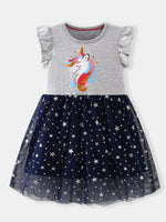 Children's Unicorn Starry Tulle Dress