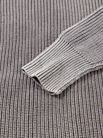 Mineral Wash Exposed Seam Patchwork Knit Open Sweater Cardigan