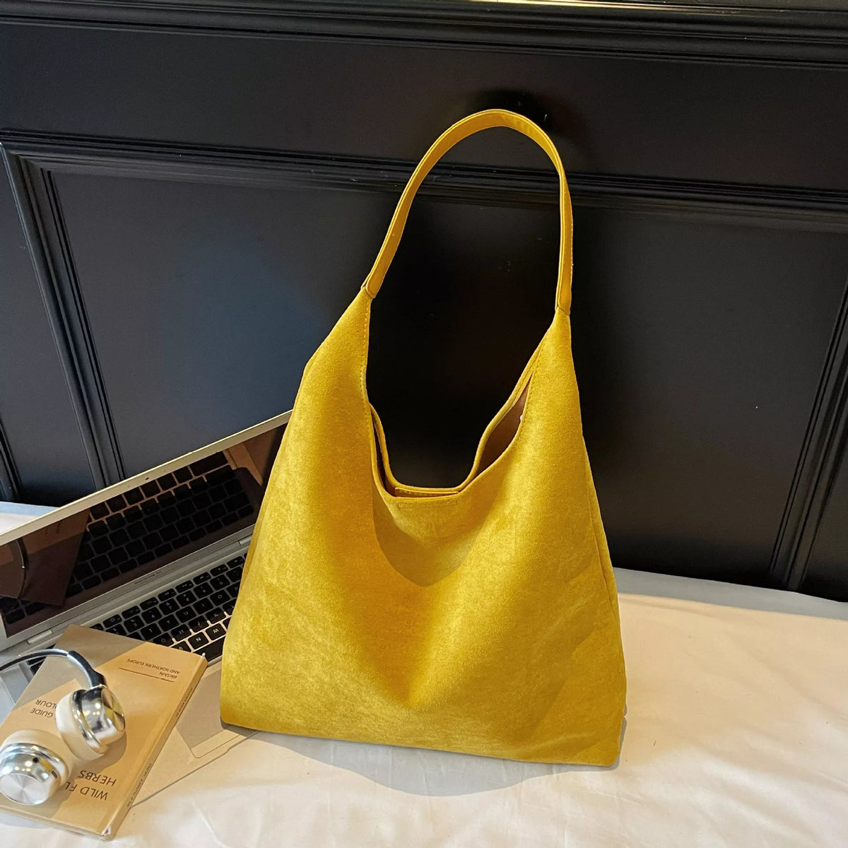 Solid Color Shoulder Bag