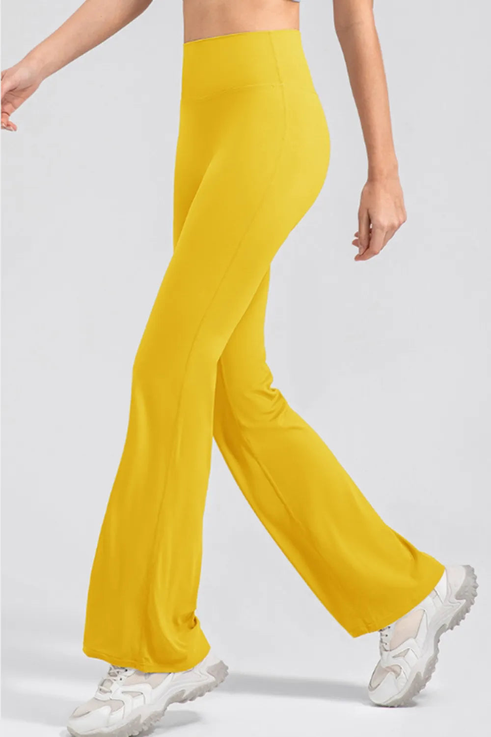 High Waist Straight Active Pants - Ladyez