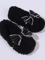 Cozy Bow-Knot Fluffy Indoor Slippers - Ladyez