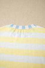 Striped Casual Half Sleeve Top