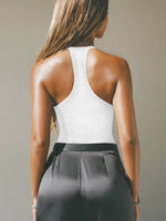 Cutout Ribbed Tank Top - Ladyez