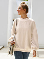 Ivy Lane Mock Neck Dropped Shoulder Sweatshirt
