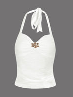 Ruched Halter Neck Cami