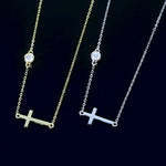 Cross 925 Sterling Silver Moissanite Necklace