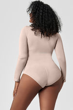 Long Sleeve Shaping Bodysuit - Ladyez