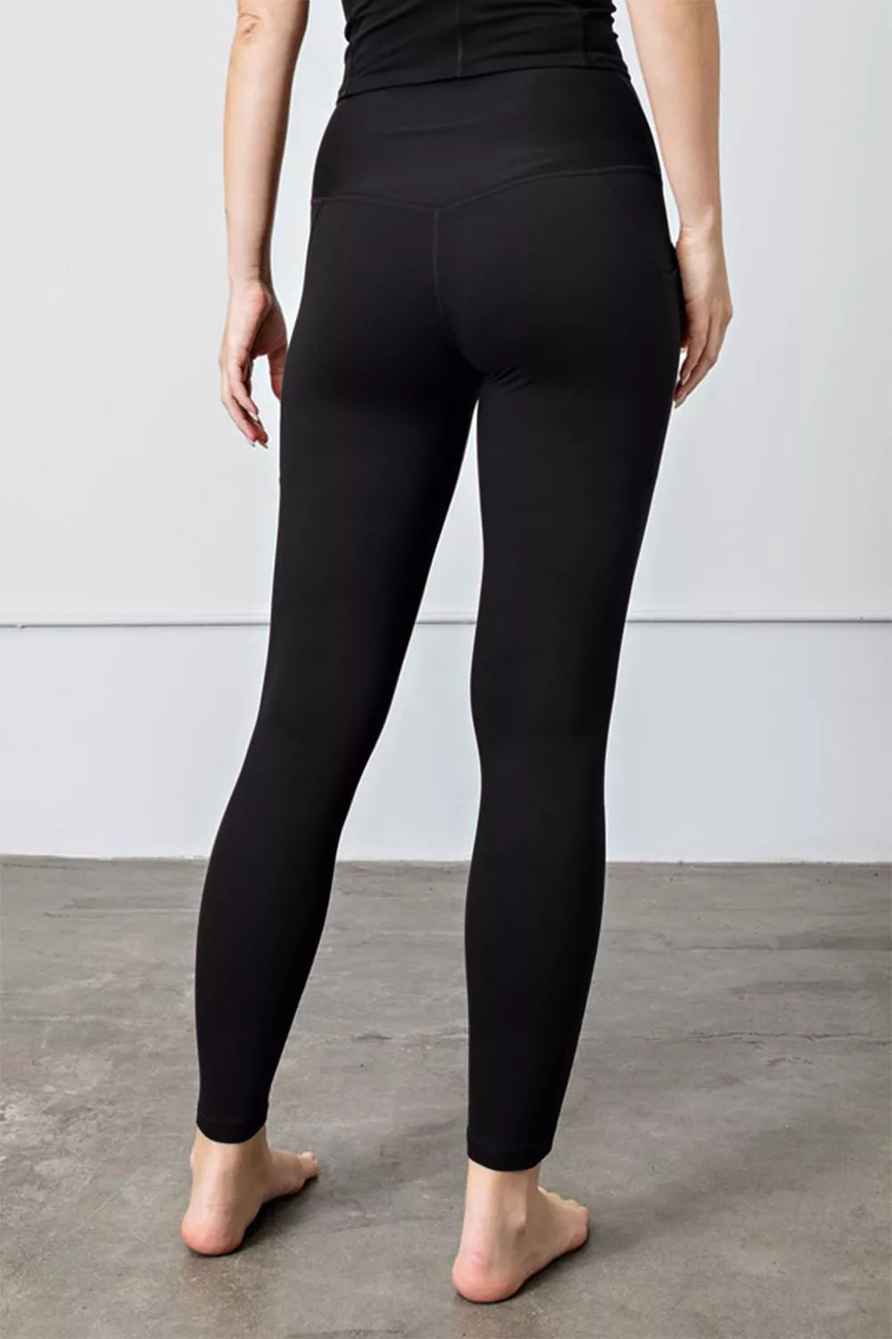 Faith Apparel High Waist Wide Waistband Leggings - Ladyez