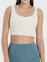 Millennia Crisscross Square Neck Active Tank - Ladyez