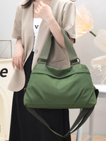 Solid Color Nylon Crossbody Bag