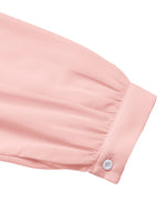 Flower Surplice Long Sleeve Blouse - Ladyez