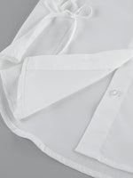 Side Lace Up Button Up Shirt