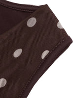Polka Dot Cowl Neck Bodysuit