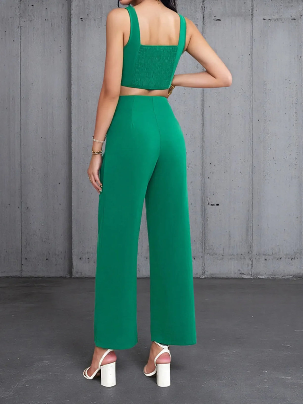 Square Neck Tank and Pants Set