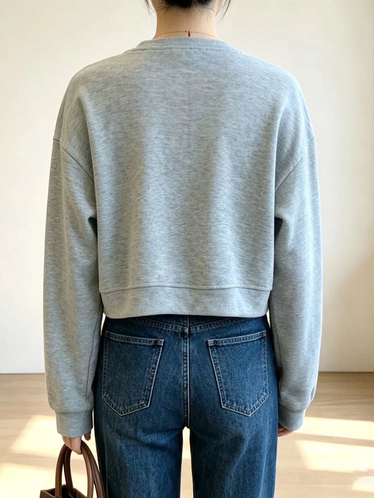 Crew NeckDrop Shoulder Sweatshirt